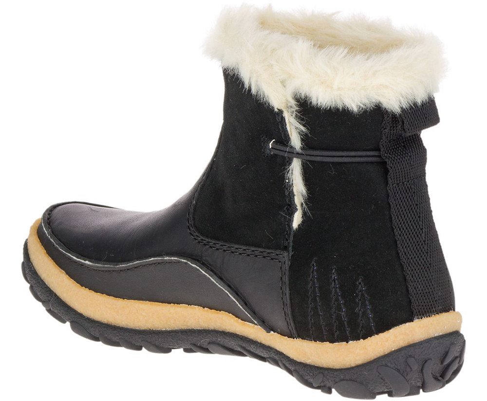 Kozaki Merrell Damskie Czarne - Tremblant Pull On Polar Waterproof - 519480-OLN